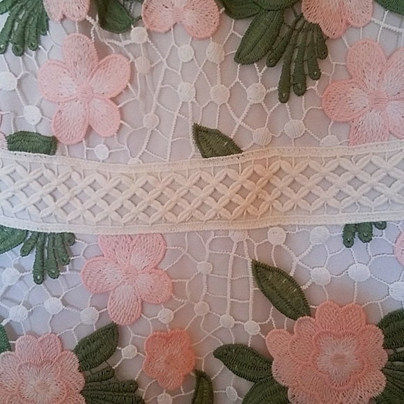 NWT. Size 2.  Shoshanna Floral Lace Dress - Picture 3 of 5